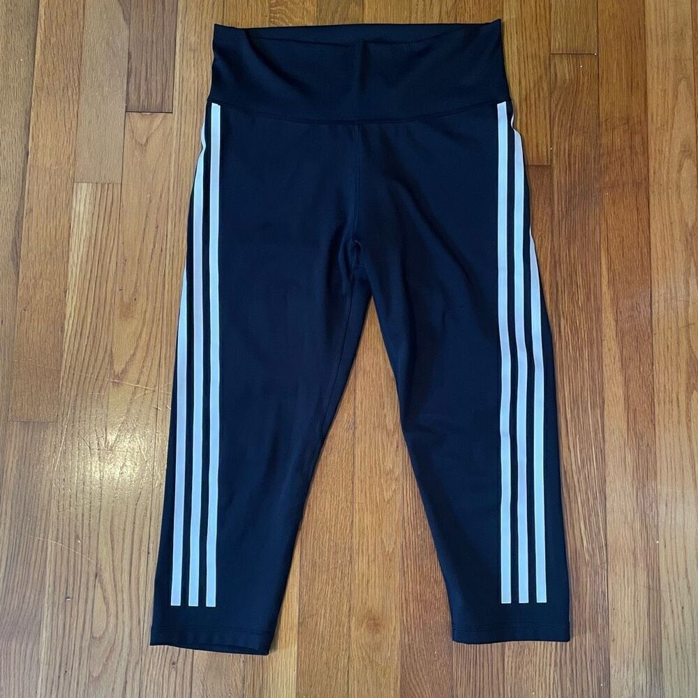 ADIDAS | cropped athletic pants L
